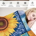 thumbnail image 3 of WERPE  Sunflower Gifts for Women Blanket  Birthday Gifts for Women, Sunflower Blanket, Sunflower Birthday Gifts, Sunflower Gifts for Mom, Inspirational Gifts for Women, Sunflower Decor White, 3 of 6