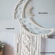 thumbnail image 4 of Atrapasueños con diseño de estrella de luna hecho a mano, atrapasueños de algodón tejido, bohemio, macramé, para colgar en la pared, decoración del hogar, adorno, regalo artesanal (luna blanca) Fokelyi CZJJ-ST88, 4 of 7