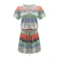 thumbnail image 3 of yoeyez Casual Dresses for Women 2025 Trendy Women Summer Dresses with Pockets Striped T Shirt Dress Sleeveless Drawstring Dress Casual Tie Waist Sundress Today Deals Prime, 3 of 5