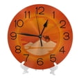thumbnail image 2 of Reloj de pared con paisaje de camello en el desierto, silencioso, de 10 pulgadas, estilo rústico retro, decorativo para sala de estar, cocina, hogar, baño y dormitorio, 2 of 7