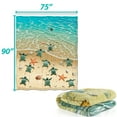 thumbnail image 3 of Dawhud Direct Super Soft Fullqueen Size Fleece Blanket 75" X 90" Turtles, 3 of 7