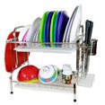 thumbnail image 1 of Escurridor De Platos De 2 Niveles Trastes Cocina 42 Cm Acero Inoxidable, 1 of 9