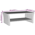 thumbnail image 4 of vidaXL Coffee Table Grey 100x50x40 cm Poly Rattan, 4 of 4
