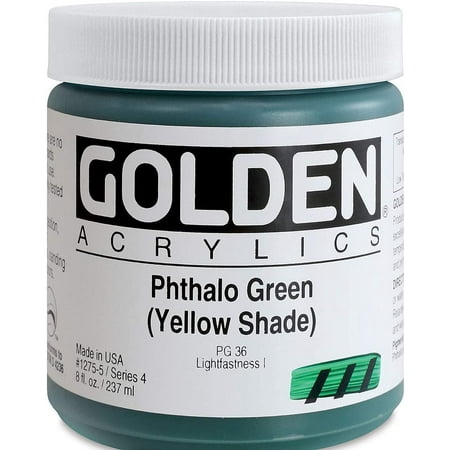 UPC: 0738797127555 | Golden Heavy Body Acrylic – Pthalo Green (Yellow Shade)  8 oz