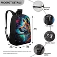 thumbnail image 5 of HUIACONG Galaxy Wolf School Backpack for Primary Students Large Capacity Ergonomic Breathable Adjustable Straps for Boys Girls Ages 6‑18 Daily Use, 5 of 6