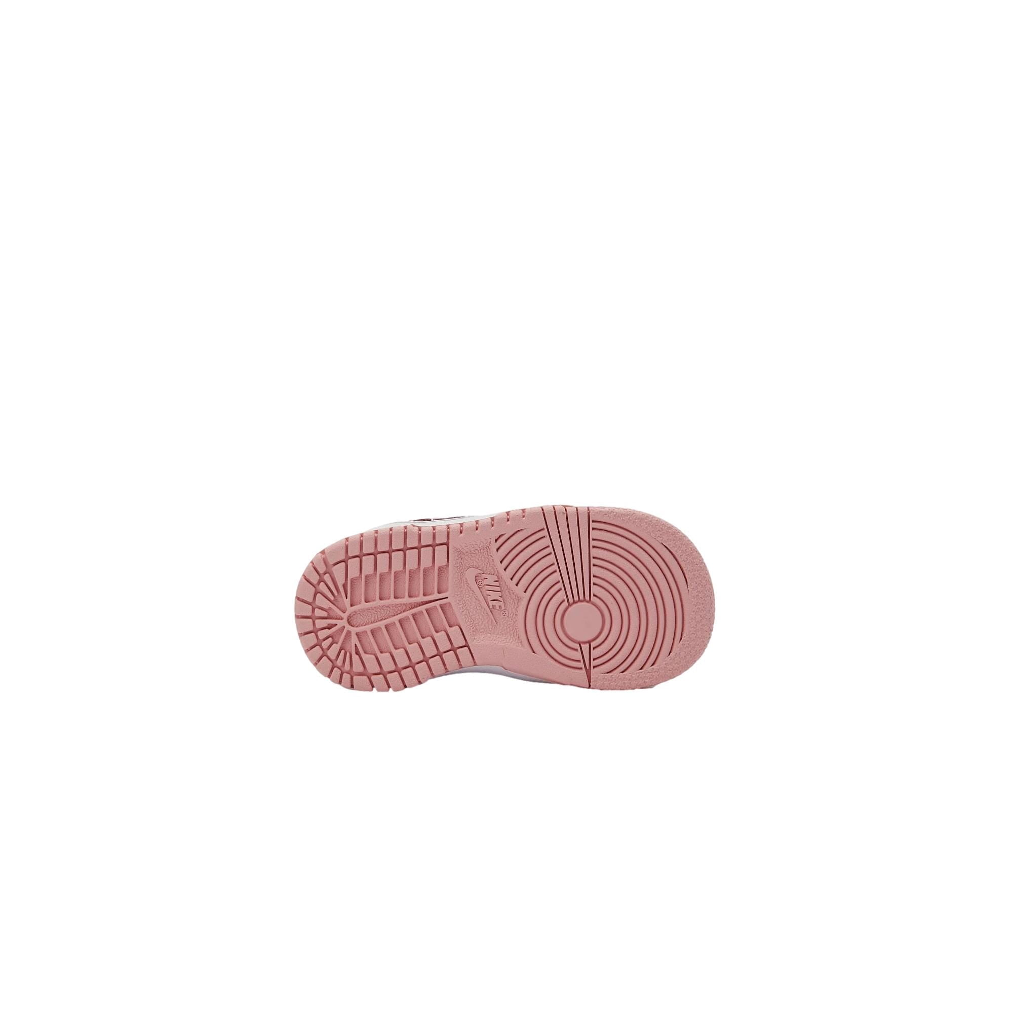 Toddler's Nike Dunk Low White/Pink Glaze-Pomegrante (HV0929 100) - 8