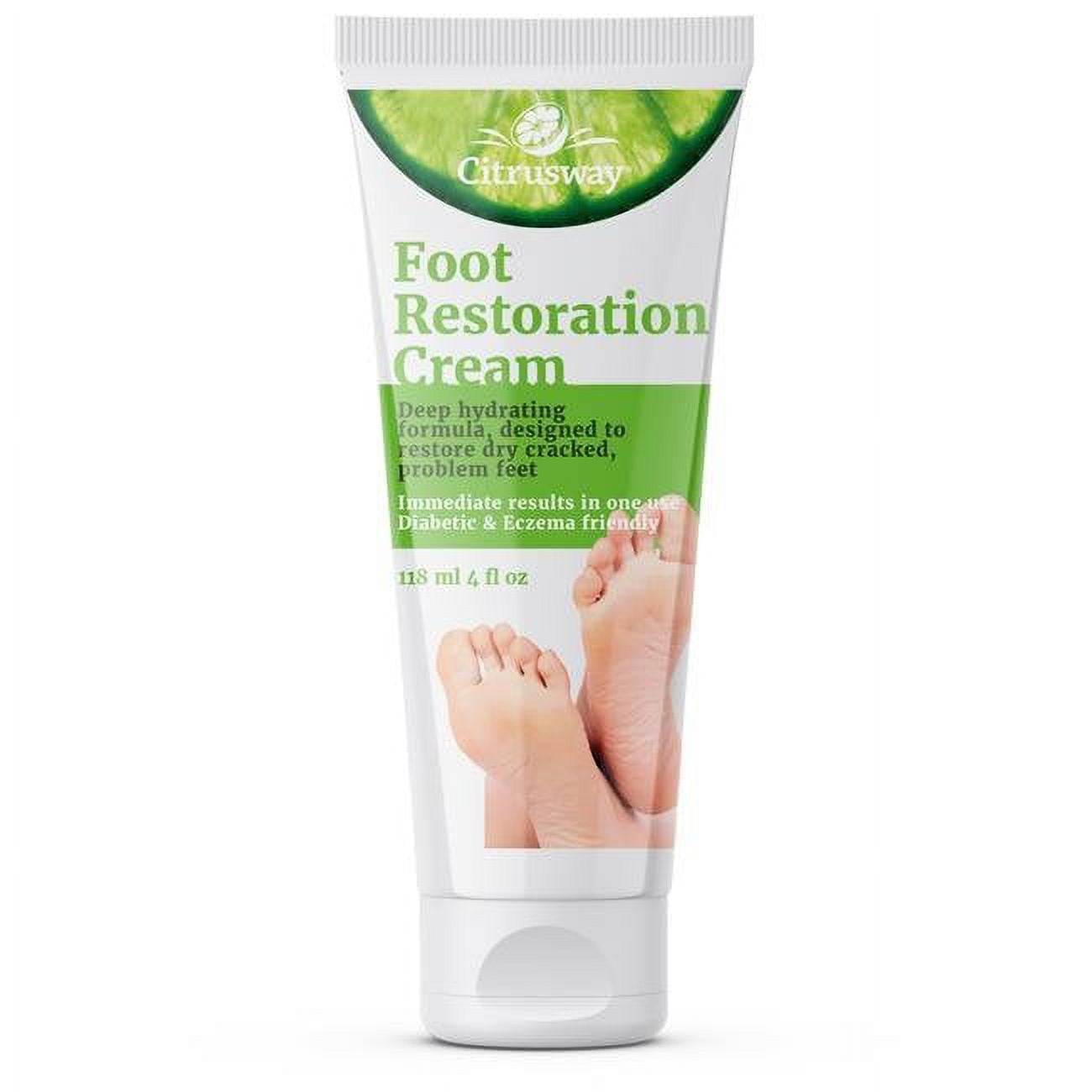 (2 pack) Citrusway Restoration Foot Cream - Hydrating, Paraben-Free, Clean, 4 fl oz