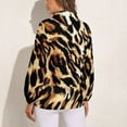 thumbnail image 3 of Animal Chic Blouse Leopard Print Funny Graphic Blouses Womens Street Fashion Shirts Spring Long Sleeve Oversized Clothes, 3 of 7