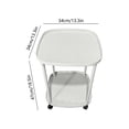 thumbnail image 3 of Narrow Rolling Mobile Side Table with Wheels, Slim Storage Cart for Bedroom Living Room Couch Bedside, 3 of 6