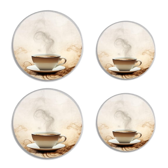 Decorative Stove Burner Covers 4 Pcs Decorative Electric Stove Burner Covers 8Inch And 10Inch ,Coffee Brown drawing