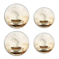 Decorative Stove Burner Covers 4 Pcs Decorative Electric Stove Burner Covers 8Inch And 10Inch ,Coffee Brown drawing