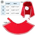 thumbnail image 4 of Luxtrada 3pcs/Set Pet Dog Christmas Hat and Red Scarf with Christmas Cloak Hooded Style Keep Warm Cat Dog Clothing (Size,L), 4 of 10