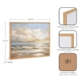 thumbnail image 6 of Kate and Laurel  Beach Waves Sunset Cloud Landscape Framed Wall Art by The Creative Bunch Studio, 20x16 Natural, Modern Ocean Waves Art for Wall, 6 of 7