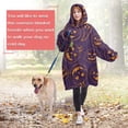 thumbnail image 4 of Wearable Oversized Blanket,Halloween Orange Pumpkins on Purple Wearable Blanket Hoodie for Adults,Cozy Hooded Blankets with Super Pockets,Super Warm Fuzzy Pullover for Women & Men, 4 of 6