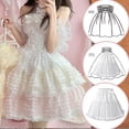 thumbnail image 2 of Youmylove Women Petticoat 2 Adjustable Hoop Skirt Lace Short Underskirt For Dress Fashion Gothic Style Vintage Hallowmas Party Clothes, 2 of 4
