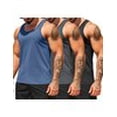thumbnail image 4 of COOFANDY Workout Tank Tops for Men Pink Tank Top Gym Muscle Sleeveless Shirt Tank Top Undershirt 3 Pack, 4 of 4