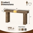 thumbnail image 6 of TTGIEET Wooden Console Table with Light, 60-Inch Farmhouse Entryway Table for Entrance, Sofa Table Behind Couch for Living Room , Rustic Brown, 6 of 9
