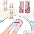 thumbnail image 5 of Polyester cotton 3D Pattern Manicure Print Socks Short Over Ankle Boat Socks Elasticity Manicure Socks Ribbed Knitted Trim 3, 5 of 6