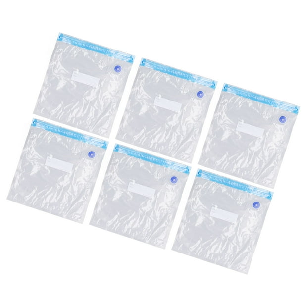 6 bolsas de almacenamiento al vacío que ahorran espacio, buen sellado, transparentes, reutilizables, para alimentos, ropa, 26 x 34 cm/10,2 x 13,4 pulgadas