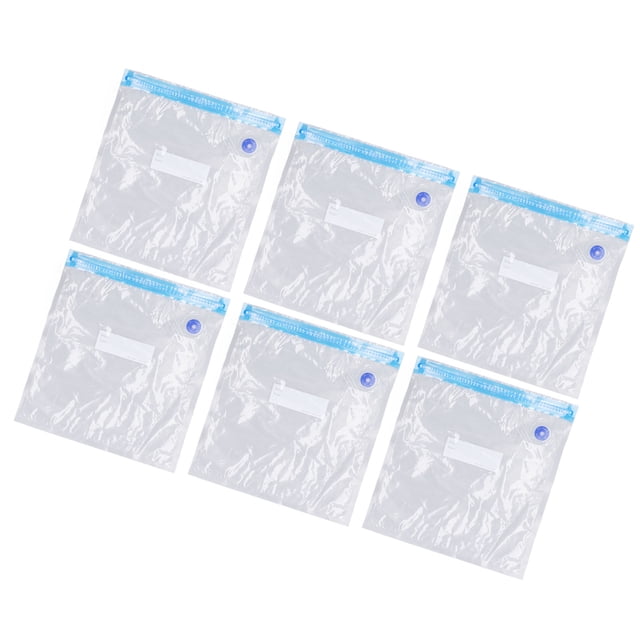 6 bolsas de almacenamiento al vacío que ahorran espacio, buen sellado, transparentes, reutilizables, para alimentos, ropa, 26 x 34 cm/10,2 x 13,4 pulgadas