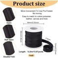 thumbnail image 2 of 13.5 Yard Satin Bias Tape 0.47inch Wide Double Fold Satin Binding Bias Ribbon for Cheongsam Decoration Clothing Seaming Piping Black Black, 2 of 6