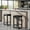 black 2PC, variant on Set of 4 Counter Height 25 Inch Backless Bar Stools Upholstered PU Leather Seats Metal X Frame with Footrest Modern Kitchen Island Stools for Home Bar Dining Room Gray