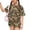 Camel, variant on Outfit for Girls Camo Maple Leaf Print Two Piece Short Sleeve Round Neck Top Elastic Waist Shorts Set Casual Clothing Sets