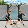 thumbnail image 3 of Removable Mesh Pool Safety Fence Gate with Stainless Steel Fastener, Easy DIY Installation for Child and Pet Protection, Weather Resistant, Fits Inground Pools, 4x2.5 ft or 4x12 ft or 4x108 ft, Black, 3 of 8