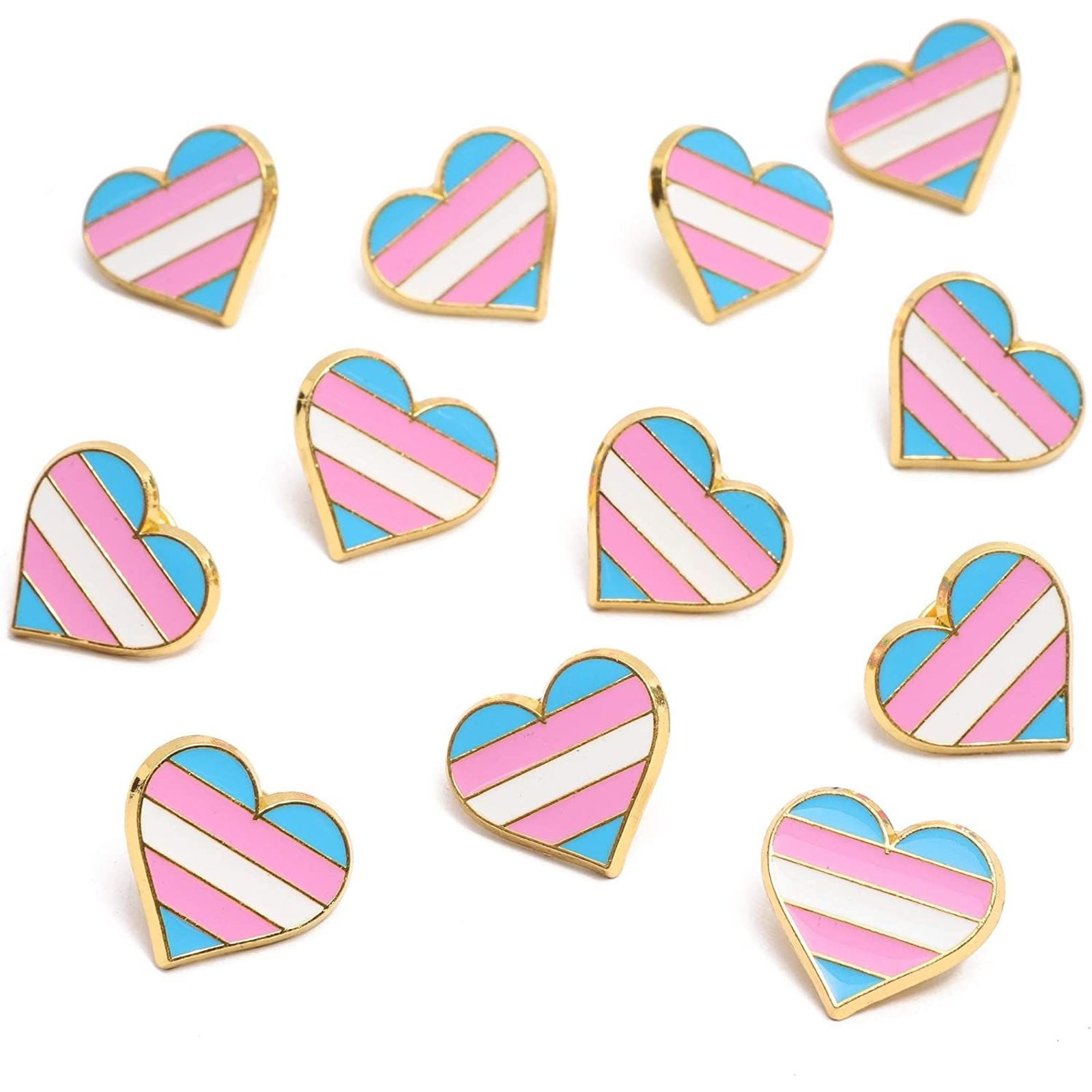 12 Trans & Proud 1" boutons un pouce PINS PINBACKS badge Pride Transgender 