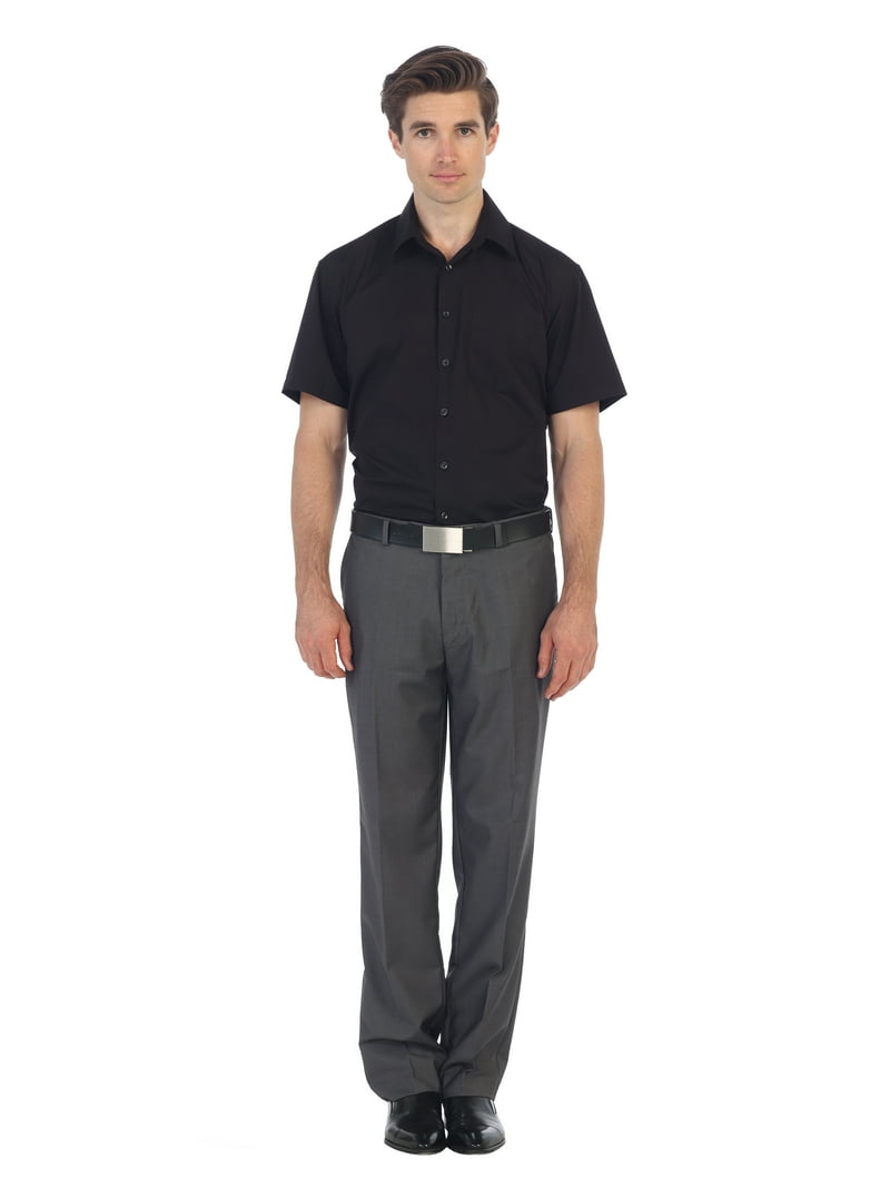 gioberti men's short sleeve solid dress shirt Gioberti Men's Short Sleeve Solid Dress Shirt
