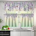 thumbnail image 6 of Hummingbird Lavender Kitchen Curtain Valance and Tiers Set of 3, Light Blocking Window Treatment Tiers Easy Installation for Kitchen Decor 36 inch Length, 6 of 6