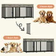 thumbnail image 6 of Homfa 70 inch Farmhouse Large Double Dog Crate Furniture with Removable Divider, 3 Drawers Lockable Dog Cage TV Stand for 2 Dogs Indoor, Gray, 6 of 7