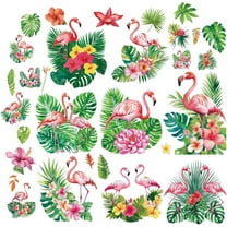 1set 8 Sheets 8 styles PVC Waterproof Wall Stickers Self-Adhesive Decals for Window or Stairway Home Decoration Flamingo Shape 200x145mm 1 sheet/style