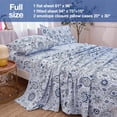 thumbnail image 2 of Floral Printed Sheet Set King Soft Microfiber Botanical Bed Sheets Extra Deep Pocket Pieces, 2 of 6