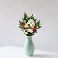 thumbnail image 3 of Allstate Dahlia, Lily and Rose Artificial Mixed Flower Bouquet - 26" - White and Red, 3 of 9