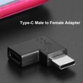 thumbnail image 3 of Kuymtek 2 adaptadores USB tipo C macho a USB C hembra en ángulo izquierdo y derecho de 90 grados. Kuymtek Componentes de la computadora, 3 of 8