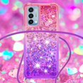 thumbnail image 4 of Funda para OnePlus Nord N200 5G Brillantina Líquida Divertida Reluciente y con Cristales en Movimiento Cuerpo Cruzado con Cordón Ajustable, 4 of 5