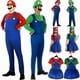 thumbnail image 1 of Adult Mens Super Mario Luigi Bros Cosplay Plumber Fancy Dress Costumes 26s, 1 of 3