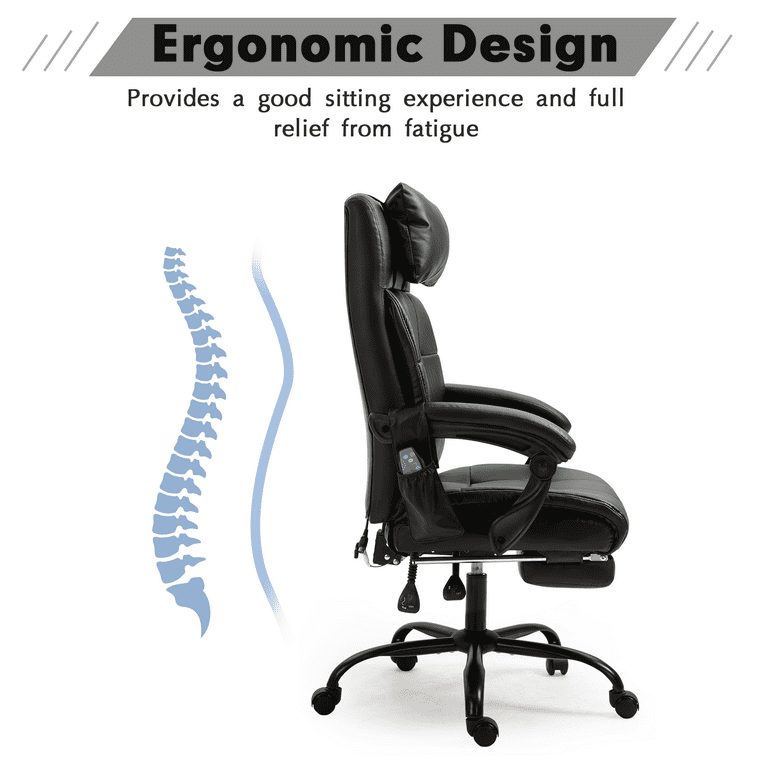 X Rocker Orange, White and Black Traditional Ergonomic Adjustable Height  Swivel Faux Leather Gaming Chair in the Office Chairs department at