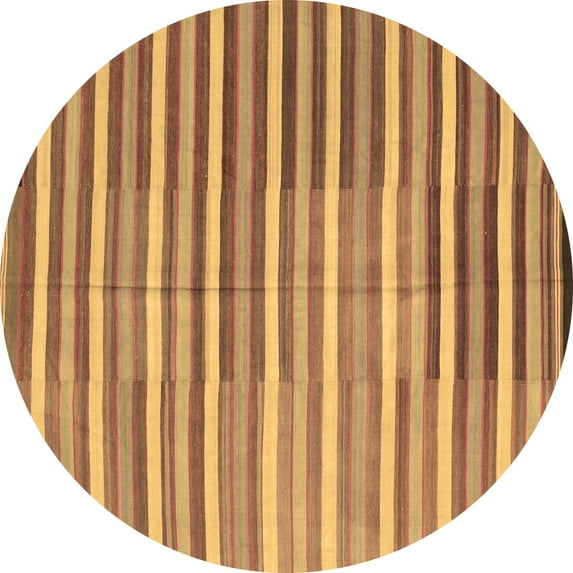 Ahgly Company Indoor Round Southwestern Brown Country Area Rugs, 7' Round