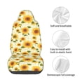 thumbnail image 4 of Wukai European-style Pattern Sunflower Full Set Car Seat Covers with Soft Padding Universal Auto Front Seats Protector and Cushion Mat, 4 of 5