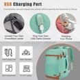 thumbnail image 2 of Mochila de viaje Velaybor 40L con puerto de carga USB resistente al agua, 2 of 6