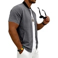 thumbnail image 5 of Full Zip T Shirts for Men Short Sleeve Summer Lightweight Cardigans with Pockets Casual Athletic Workout Shirts, 2XL, 5 of 9
