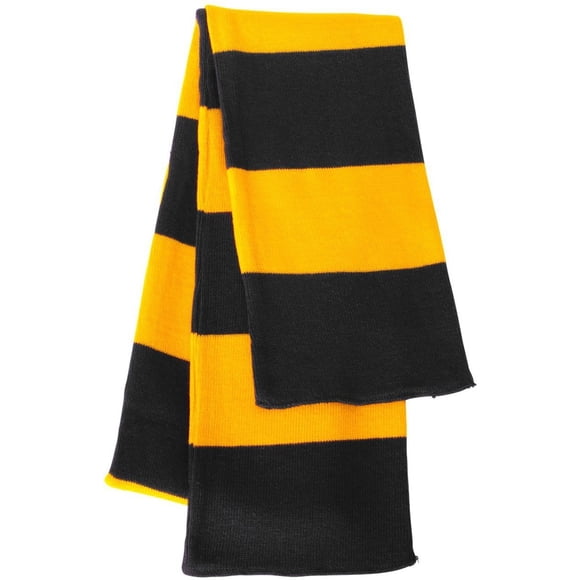 Bufanda de Punto de Rayas de Rugby Sportsman Oro Marino