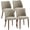 4Pcs Linen | Camel, variant on Sunvasagoo Set of 4/6 Modern Dining Chairs, Wood Legs, Linen Upholstery