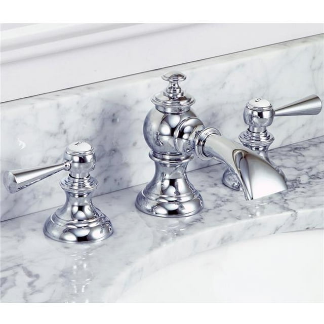 Water Creation F2-0013-01-TL Modern Classic Widespread Lavatory F2-0013 Faucets - Silver & Chrome