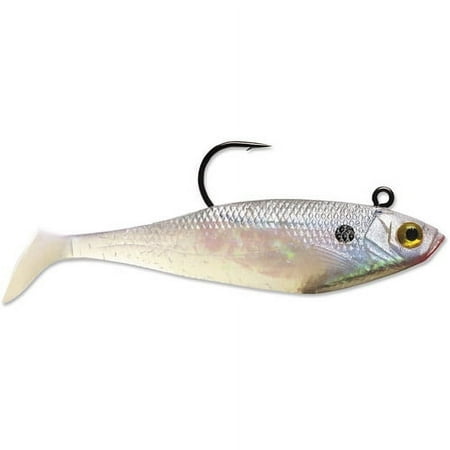 UPC: 0039984915666 | Storm WildEye Swim Shad 4 Fishing Lure 7/16oz Pearl 3pcs