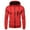 Red, variant on WTOBBY Men's Contrast Color Zip Up Hoodie, Sporty Casual Jacket Style Sweatshirt with Hood for Outdoor Workout, Lightweight Breathable Street Fashion,Black L