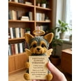 thumbnail image 4 of Handmade Crochet Yorkshire Terrier Angel Figurine – Emotional Support Keepsake with Halo & Wings, Memorial Gift for Pet Lovers (8cm Tall), 4 of 5