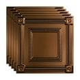 thumbnail image 1 of FASÄDE Coffer Decorative Vinyl 2ft x 2ft Lay in Ceiling Panel in Oil Rubbed Bronze (5 Pack), 1 of 5